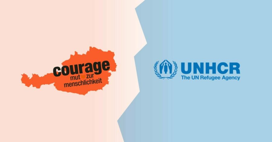 Foto: courage.jetzt; unhcr.org Foto: courage.jetzt; unhcr.org