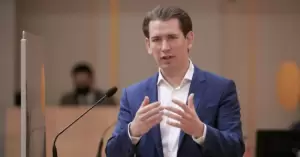 Kanzler Kurz vor dem Bundesrat.Foto: Schrötter