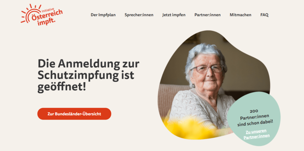 Foto: Screenshot/https://www.oesterreich-impft.at/ Foto: Screenshot/https://www.oesterreich-impft.at/