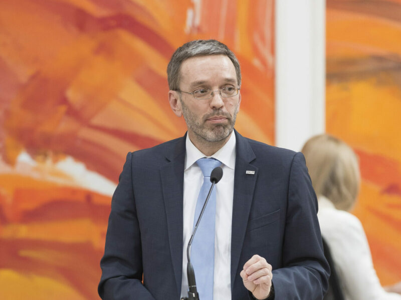 Designierter FPÖ-Obmann Herbert Kickl: Unterstützung für Identitäre? Foto: Parlamentsdirektion / Thomas Jantzen