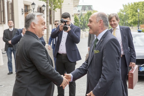 Parlaments-Präsident Wolfgang Sobotka besucht Ungarns Ministerpräsident Viktor Orbán; Foto: Parlamentsdirektor Kerekes Zoltan