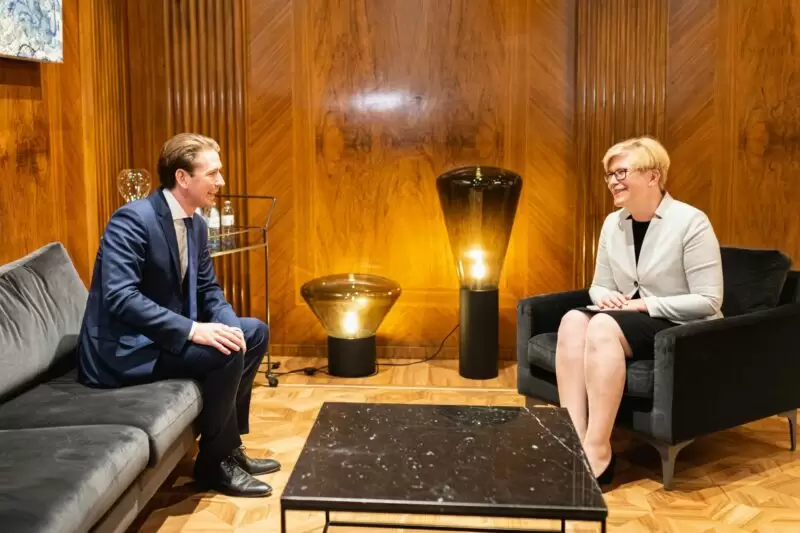 Sebastian Kurz im Gespräch mit der litauischen Ministerpräsidentin Ingrida Šimonytė. Foto: BKA/ Florian Schrötter
