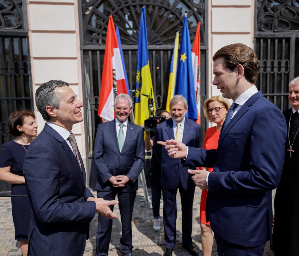 Kanzler Sebastian Kurz und der Schweizer Außenminister Ignazio Cassis. Bild: BKA/ Andy Wenzel Kanzler Sebastian Kurz und der Schweizer Außenminister Ignazio Cassis. Bild: BKA/ Andy Wenzel