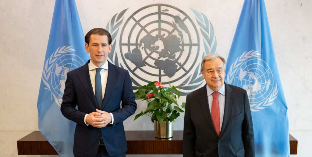 Sebastian Kurz und Antonio Guterres. Foto: BKA/Arno Melicharek Sebastian Kurz und Antonio Guterres. Foto: BKA/Arno Melicharek