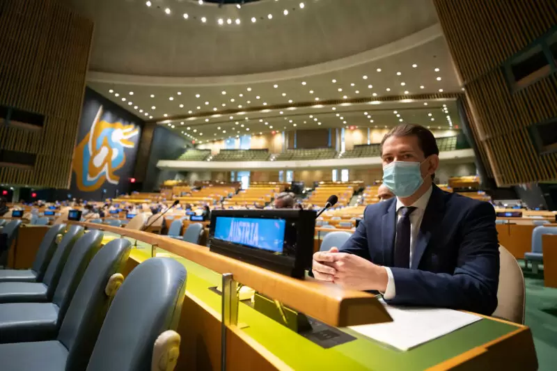 Chancellor Kurz attending the UN's ECOSOC Council. Foto: Arno Melicharek