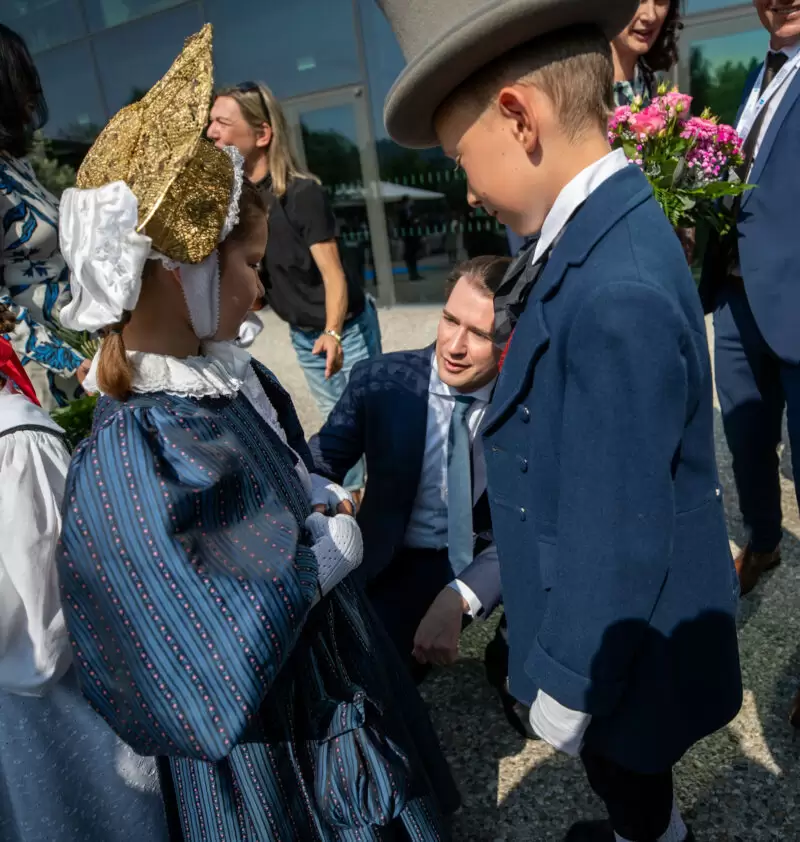 Sebastian Kurz bei der Eröffnung der Bregenzer Festspiele. Foto: Arno Melicharek