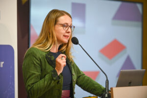 Wirtschafts- und Digitalisierungsministerin Margarete Schramböck; Foto: BMWD, Philipp Hartberger