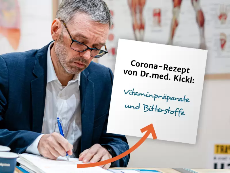 Herbert Kickl will auf Vitaminpräparate statt auf die Corona-Impfung setzen. - Fotos: Florian Schrötter; iStock.com/Anchiy
