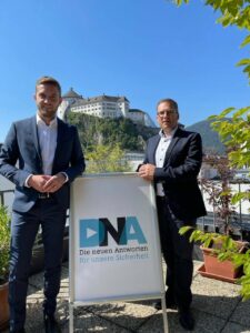 Dominik Mainusch, Obmann-Stv., und August Wöginger, Obmann des ÖAAB in Kufstein: ÖAAB arbeitet am Programm-Tag 2. Oktober; Foto: ÖAAB