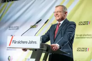 Thomas Stelzer appellierte an seine Unterstützter noch einmal alles zu geben in den letzten 48 Stunden vor der Landtagswahl - Foto: OÖVP