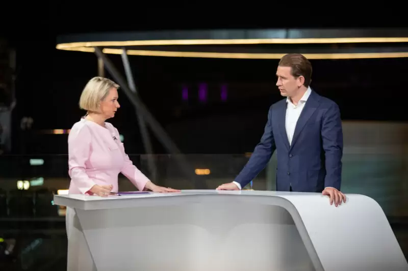Bundeskanzler Sebastian Kurz beim ORF-Sommergespräch. - Foto: Jakob Glaser