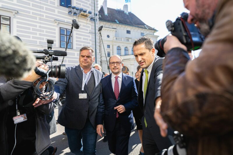 Bundeskanzler Schallenberg bei seiner Angelobung. Foto: BKA/ Florian Schrötter