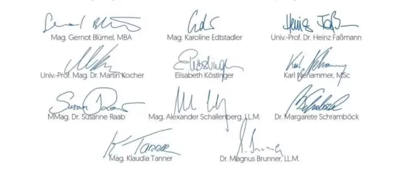 Alle ÖVP-Minister stärken Bundeskanzler Kurz den Rücken - die Unterschriften bestätigen das