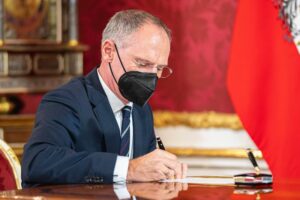 Gerhard Karner bei der Angelobung als Innenminister. Foto: BKA / Florian Schrötter