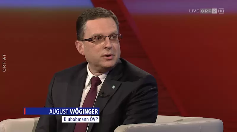 VP-Klubobmann August Wöginger Im Zentrum nach der Regierungsumbildung. Screenshot: ORF – Im Zentrum / tvthek.orf.at