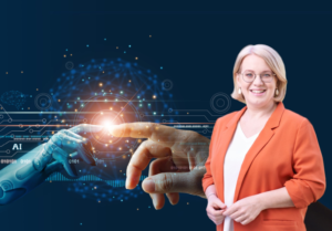 Präsidentin der Politischen Akademie Bettina Rausch lud zum Online-Symposium über "Künstliche Intelligenz und Demokratie". Foto: Politische Akademie - charakter.photos / Monihart / iStock ipopba