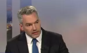 „Das Russland die Ukraine angreift ist ein Paradigmenwechsel“, erklärte der Bundeskanzler in der ORF-„Pressestunde“. Screenshot: ORF-TVthek / ORF-"Pressestunde"