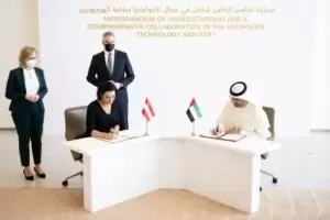 Für eine Zukunft ohne russischem Gas setzte sich Bundeskanzler Karl Nehammer, Landwirtschaftsministerin Elisabeth Köstinger und Energieministerin Leonore Gewessler in Abu Dhabi ein. Foto: BKA / Tatic
