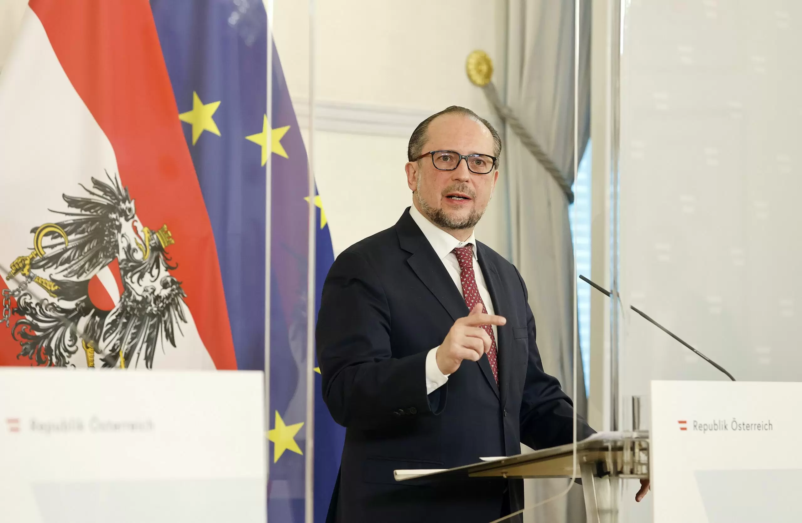 Mit Kritik und flammenden Plädoyer für Europa: Außenminister Alexander Schallenberg. Foto: BKA/Dragan Tatic