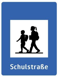 Schulstraße: neue Regeln und Schilder für einen sicheren Schulweg. Bild aus Gesetzesentwurf zur 33.StVO-Novelle