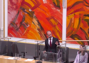 Florian Tursky, neuer Staatssekretär für Digitalisierung und Breitbandausbau im Finanzministerium stellte sich in der 156. Sitzung des Nationalrates im Parlament dem Hohen Haus vor und will die Digitalisierung für jeden greifbar machen. Foto: Mediathek Parlamentsdirektion