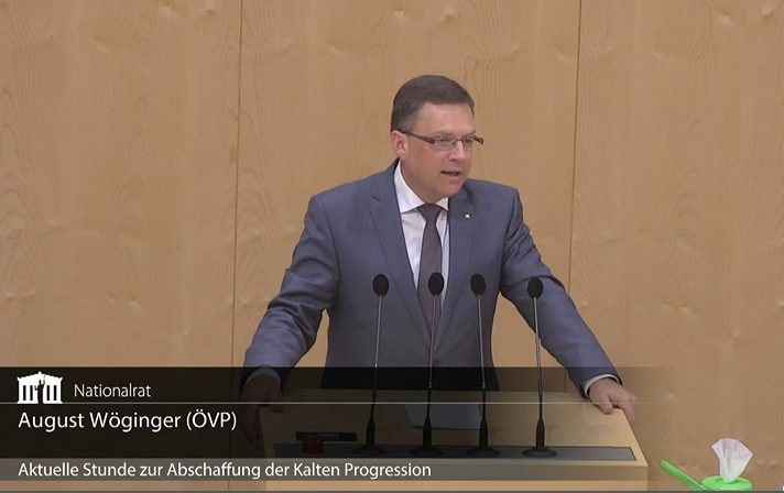 Das größte Entlastungspaket: ÖVP-Klubobmann August Wöginger zum Anti-Teuerungs- und Entlastungspaket der Koalitionsregierung. Bild: Parlament/Screenshot