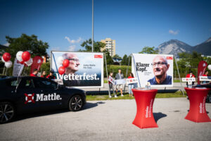 Der Wahlkampf von Anton Mattle als Spitzenkandidat der ÖVP Tirol: Besuche, Gespräche und Präsenz in allen Gemeinden. Foto: ÖVP-Tirol