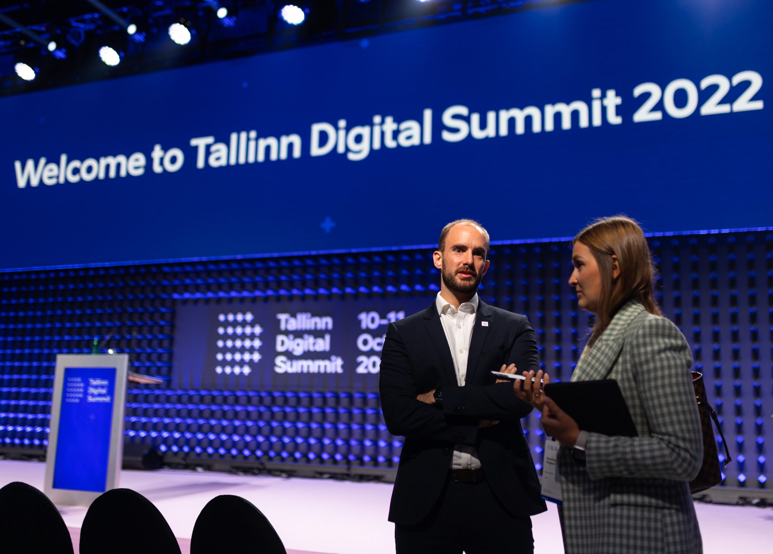 Staatssekretär für Digitalisierung Florian Tursky beim Digital Summit in Tallinn, in der Hauptstadt von Estland. Foto: BKA/Christopher Dunker