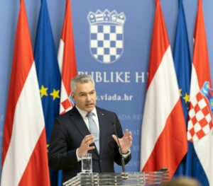 Bundeskanzler Karl Nehammer in Kroatien: Kooperation bei Energie und Migration. Foto: Bka/Andy Wenzel