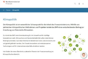 Klimateam der Finanz bremst Erderwärmung 1 Informationen, Dokumente und Beratung zum Klimaschutz: https://www.bmf.gv.at/themen/klimapolitik.html