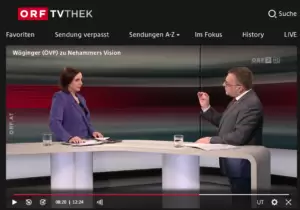 Klubobmann August Wöginger im ORF-Report mit Susanne Schnabl. Foto: Screenshot/ORF