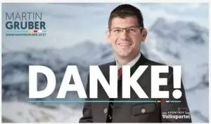 Stimmengewinne für die ÖVP: Martin Gruber, Landesrat und Obmann der ÖVP Kärnten, gewann bei der Landtagswahl in Kärnten Stimmen hinzu. Bild: Screenshot ÖVP Kärnten