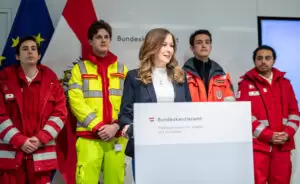 Erste Quartals-Zivildienst-Pressekonferenz mit Staatssekretärin Claudia Plakolm. Foto: Arno Melicharek