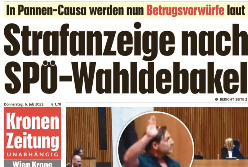 Die Kronenzeitung berichtet am Donnerarg ausführlich über die Strafanzeige nach dem SPÖ-Parteitag. Foto: Screenshot zur-Sache/Kronenzeitung