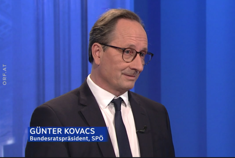 Im Parlamentsmagazin "Hohes Haus" ging der scheidende Bundesratspräsident Guter Kovacs mit seinem neuen SPÖ-Partei- und Klubchef Andreas Babler hart ins Gericht. Foto: Screenshot Zur-Sache/tvthek.orf.at