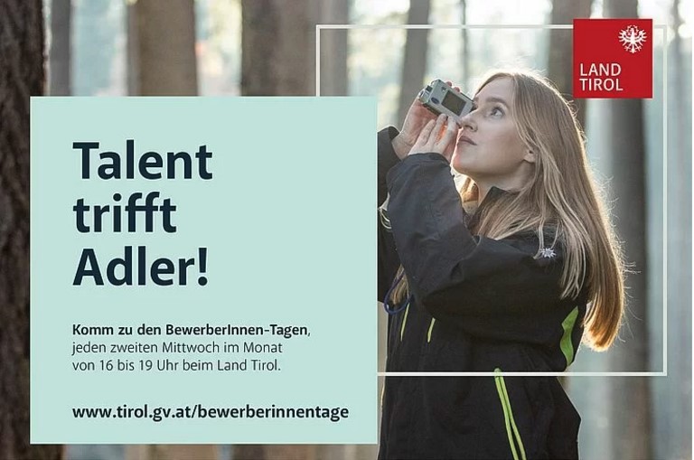 Die Arbeitslosigkeit ist in den Bundesländern Tirol und Salzburg besonders niedrig, der Arbeitsmarkt in Österreich stabil, meldet das Arbeitsmarktservice. Das Land Tirol lädt Jugend dazu ein, sich um Posten und Praktika im Land zu bewerben. Bild: Land Tirol