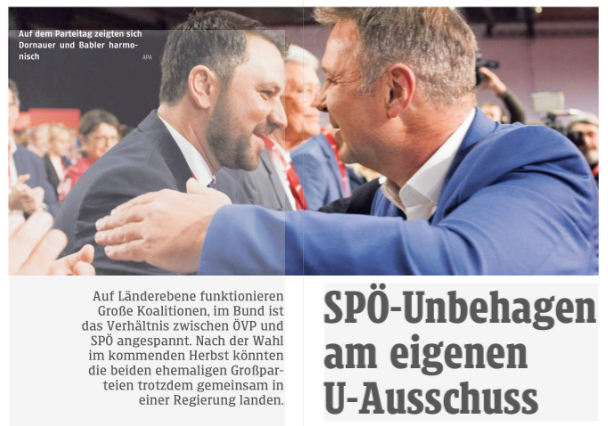 In der SPÖ regt sich Unbehagen am eigenen U-Ausschuss: Kleine Zeitung