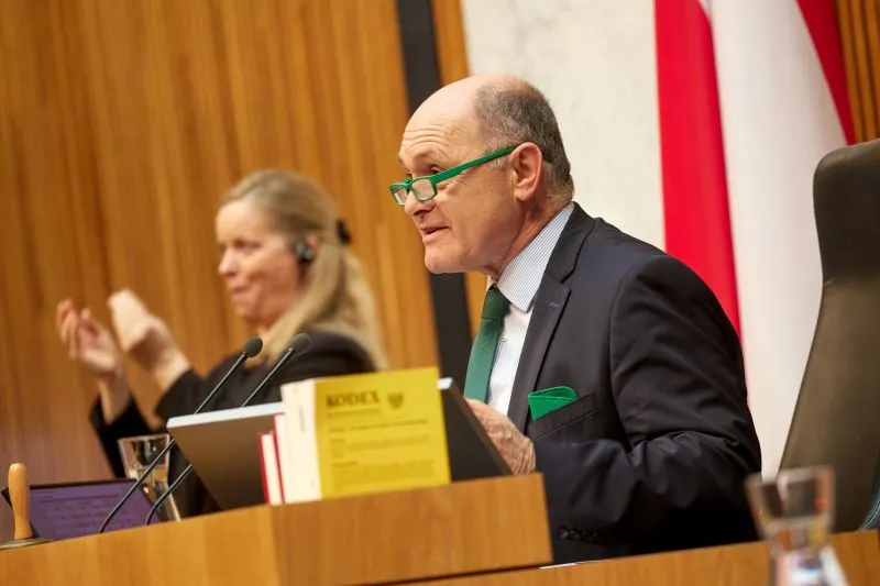 Wolfgang Sobotka, Präsident des Nationalrats, eröffnet das Jänner-Plenum des Nationalrats. Foto: Topf