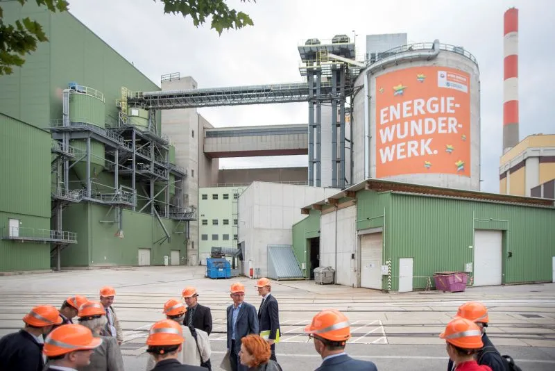 Im Kraftwerk Simmering wird Biomasse verarbeitet. Foto: Wien Energie