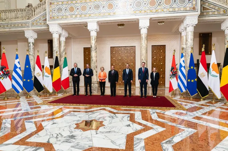 Der Start von Beitrittsverhandlungen ist ein Thema des EU-Gipfels diese Woche. Kanzler Nehammer und Kommissions-Präsidentin Von der Leyen berichten über das Partnerschaftsabkommen mit Ägypten, das am Sonntag abgeschlossen wurde. Foto: Florian Schrötter