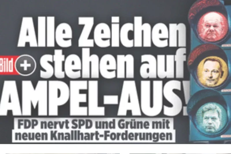 Es wird wieder einmal in der deutschen Regierung gestritten Medien wie bild.de mutmaßen schon mit einem Ende der Ampel-Koalition. Foto: Screenshot bild.de/Zur-Sache