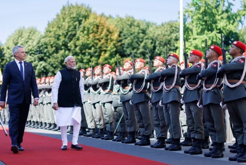 Nehammer mit Indiens Premier Modi in Wien: Auch Indien wünscht Frieden für die UkraineFoto: BKA/Andy Wenzel