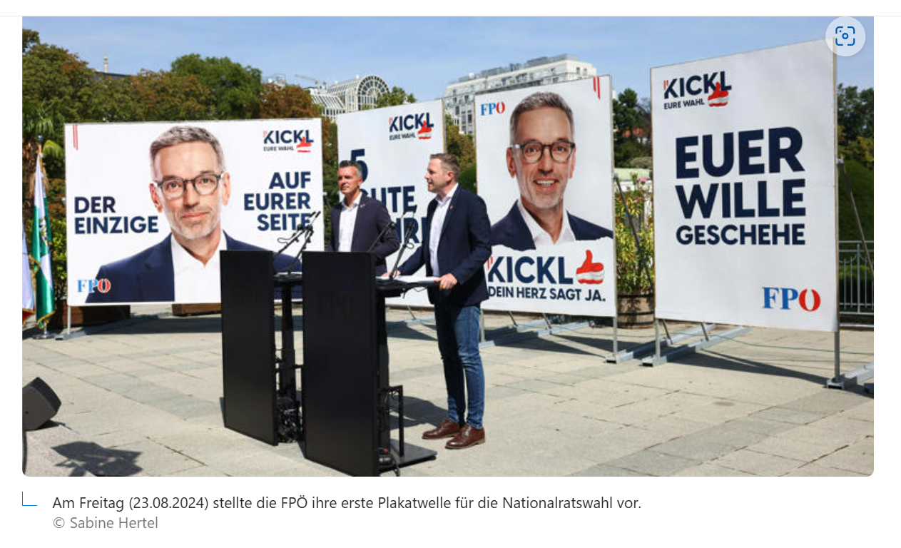 Die FPÖ zieht eine Parallele zum Gebet Vater unser: Euer Wille geschehe. Foto: Screenshot heute.at