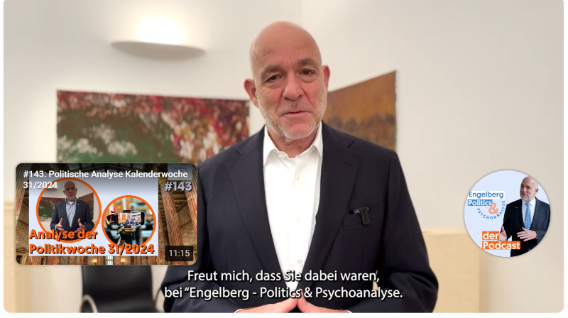 Martin Engelberg prognostiziert in der neuen Ausgabe seines Podcasts „Politics & Psychoanalyse“, dass bei der Nationaltaratsahl am 29. September letztlich viele Menschen ÖVP wählen werden.