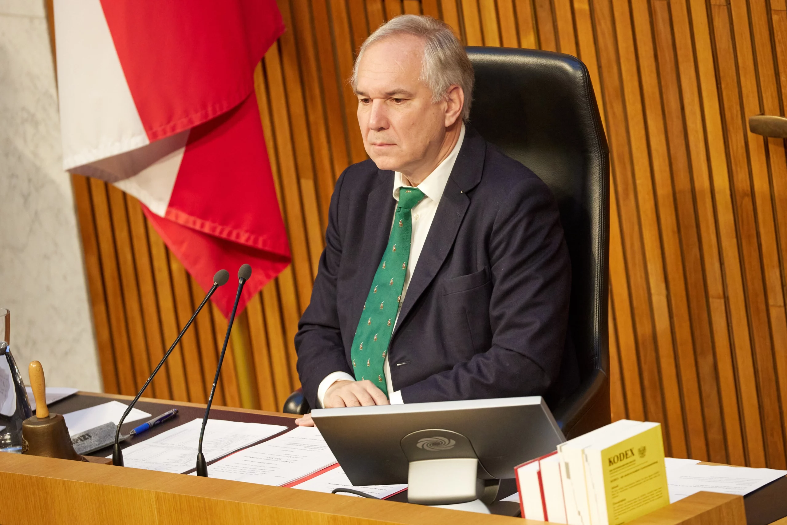 Walter Rosenkranz, FPÖ, Präsident des Nationalrats: Die Volkspartei verliert das Vertrauen in Rosenkranz, wie Abgeordneter Christian Stocker im Dezember-Plenum des Nationalrats erklärte.