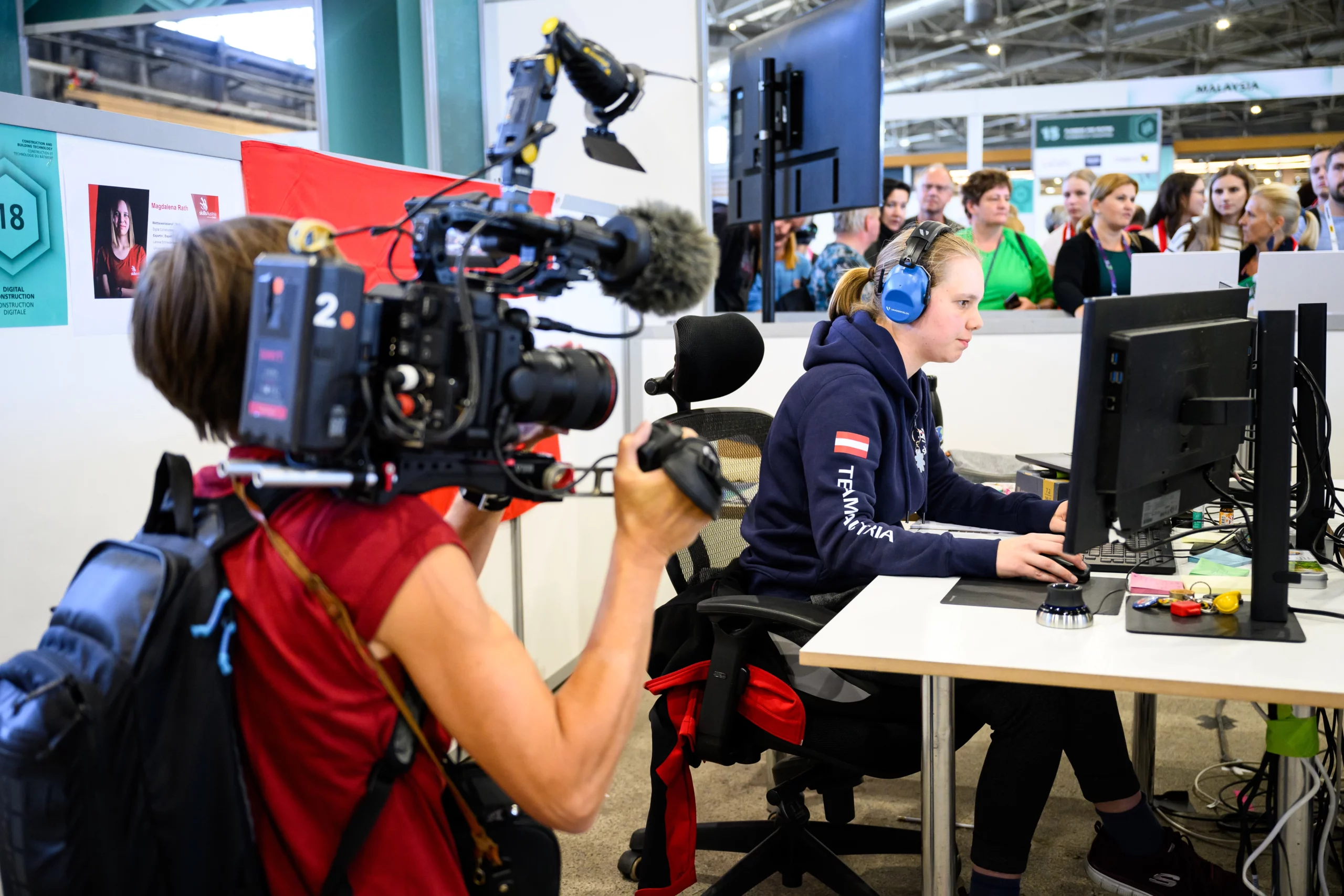 Die junge Steirerin Magdalena Rath bei World Skills 2024 in der Kategorie Digital Construction. Foto: wko