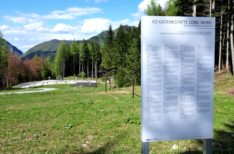1800 Kriegsgefangene arbeiteten am Loibl-Tunnel: Gedenkstätte auf der Nordseite. Foto: Stephan Matyus