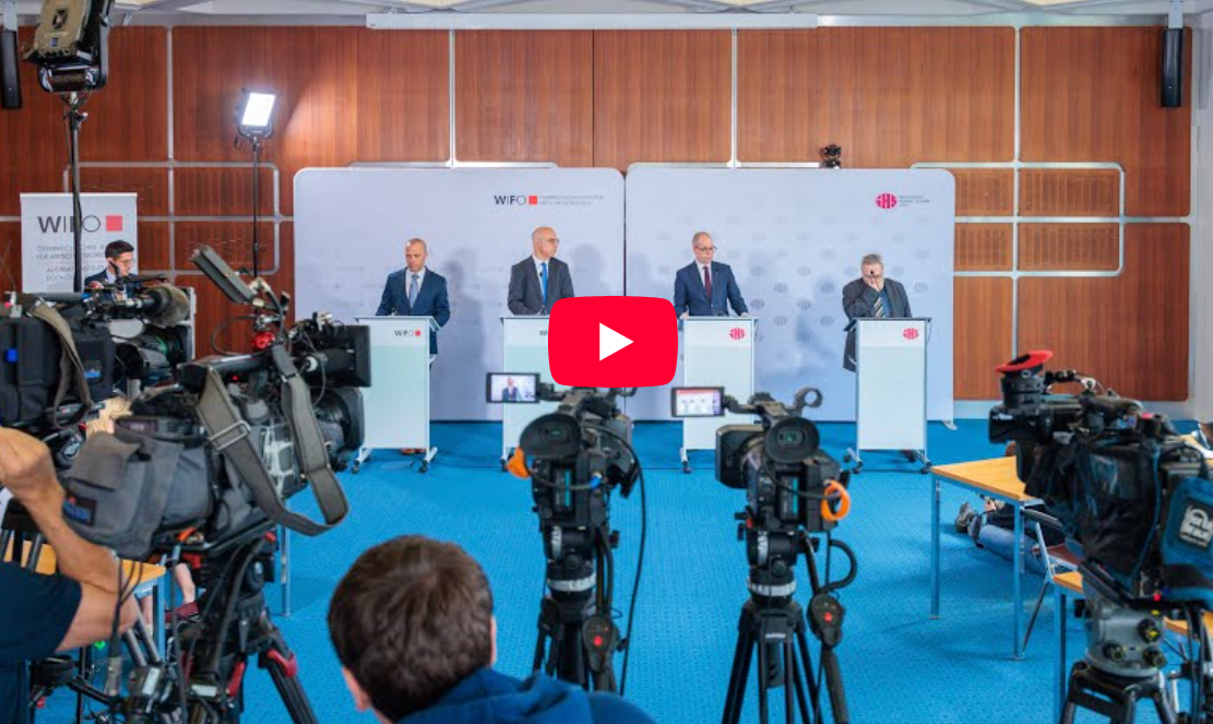 WIFO und IHS präsentierten ihre Konjunkturprognosen: Leichte Besserung im dritten Rezessionsjahr (Screenshot Wifo)