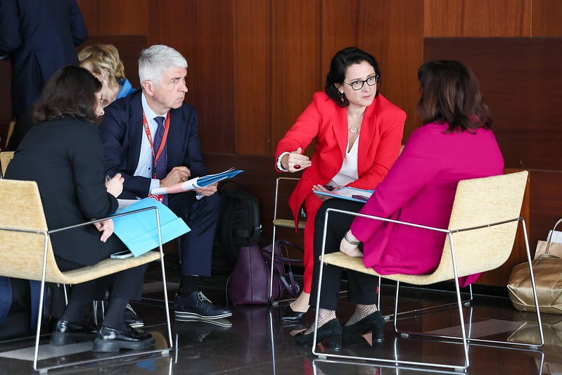 Resolution in kleiner Gruppe finalisiert: Gudrun Kugler beim EVP-Kongress in Valencia