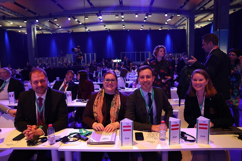 Carina Reiter, Umweltsprecherin, beim Kongress 2025 der Europäischen Volkspartei